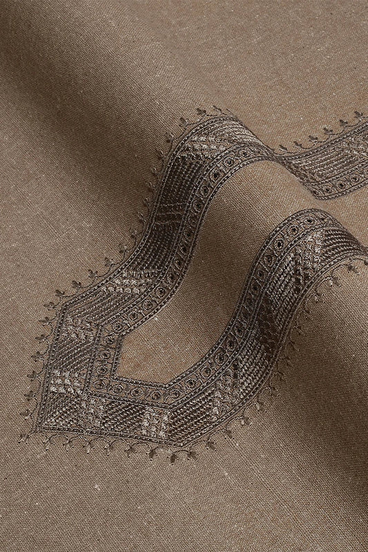 Fabrich - Flax Embroidered Kameez Shalwar - Wasaya Khaddar - FAB-34