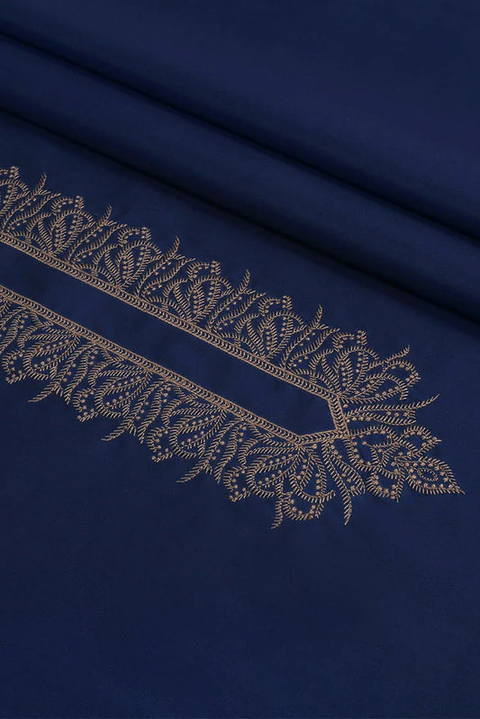 Fabrich - Men's Unstitch Embroidered Kameez Shalwar - Navy