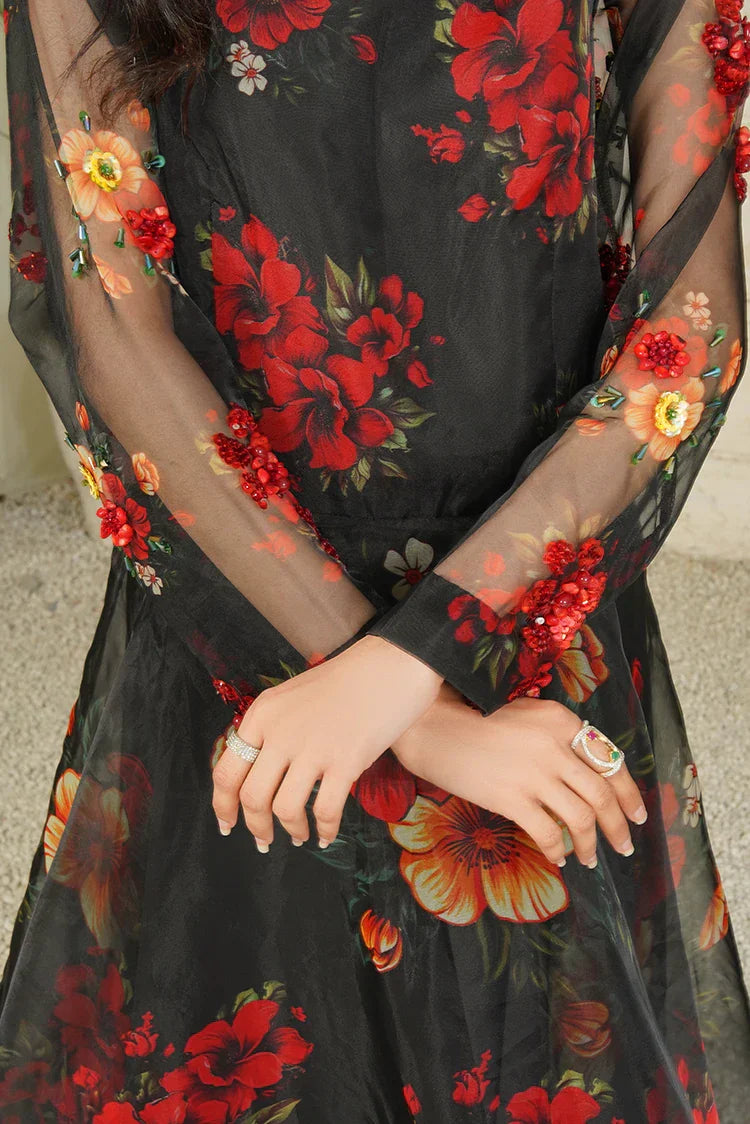 Picture of <!--anl-->Stitch Vibes - Ravayah Eid Collection Vol 1 - Dahlia Noir Pishwas - Available at Raja Sahib