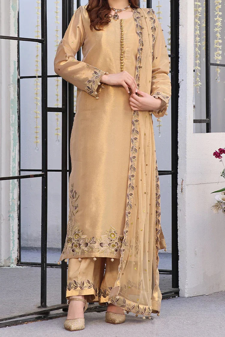 Picture of Tasneem Shamim - Zumra Luxury Festive - Deniz - Masuri - 3-Piece MTO - Available at Raja Sahib