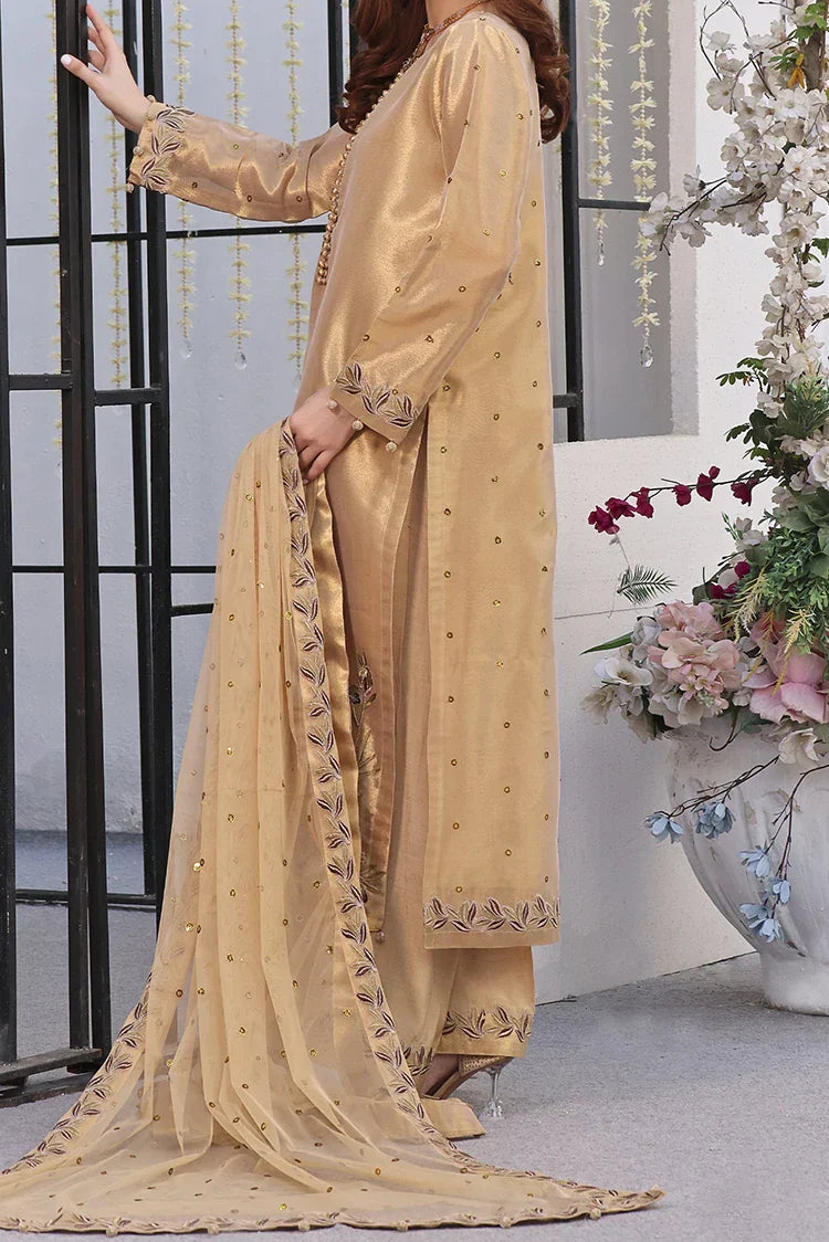 Picture of Tasneem Shamim - Zumra Luxury Festive - Deniz - Masuri - 3-Piece MTO - Available at Raja Sahib