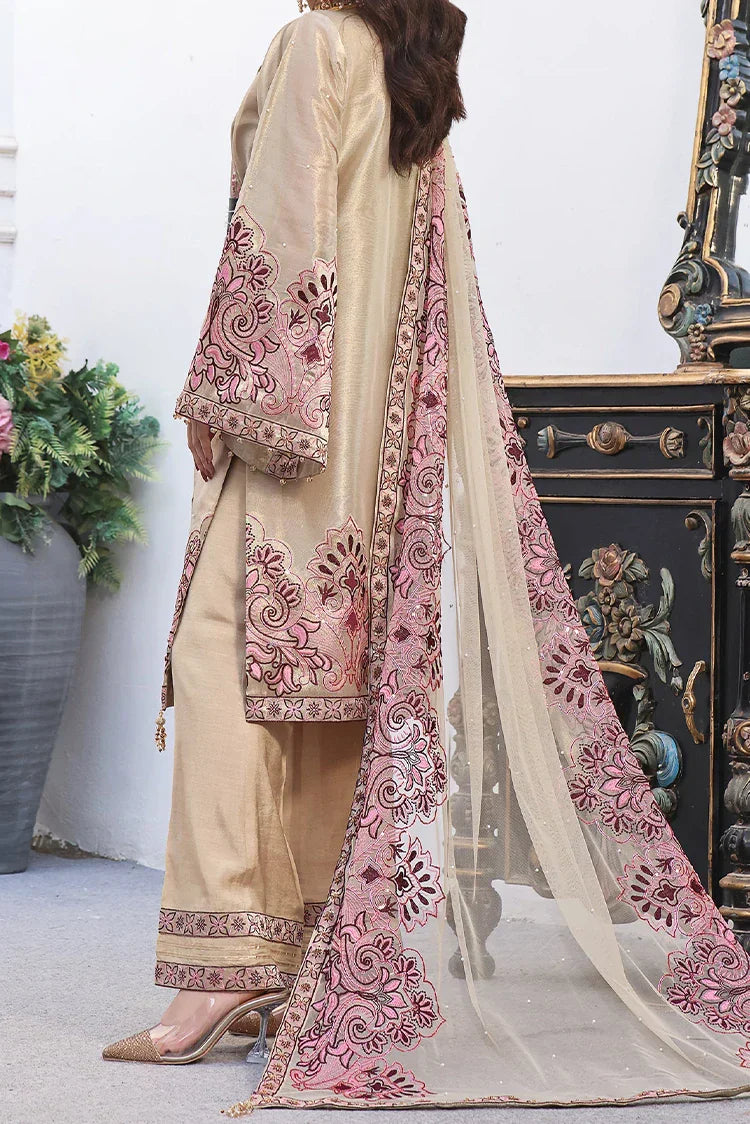 Picture of Tasneem Shamim - Zumra Luxury Festive - Ebru - Masuri - 3-Piece MTO - Available at Raja Sahib