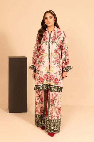 Picture of Fozia Khalid - Basics Print Edit - Coral - Available at Raja Sahib