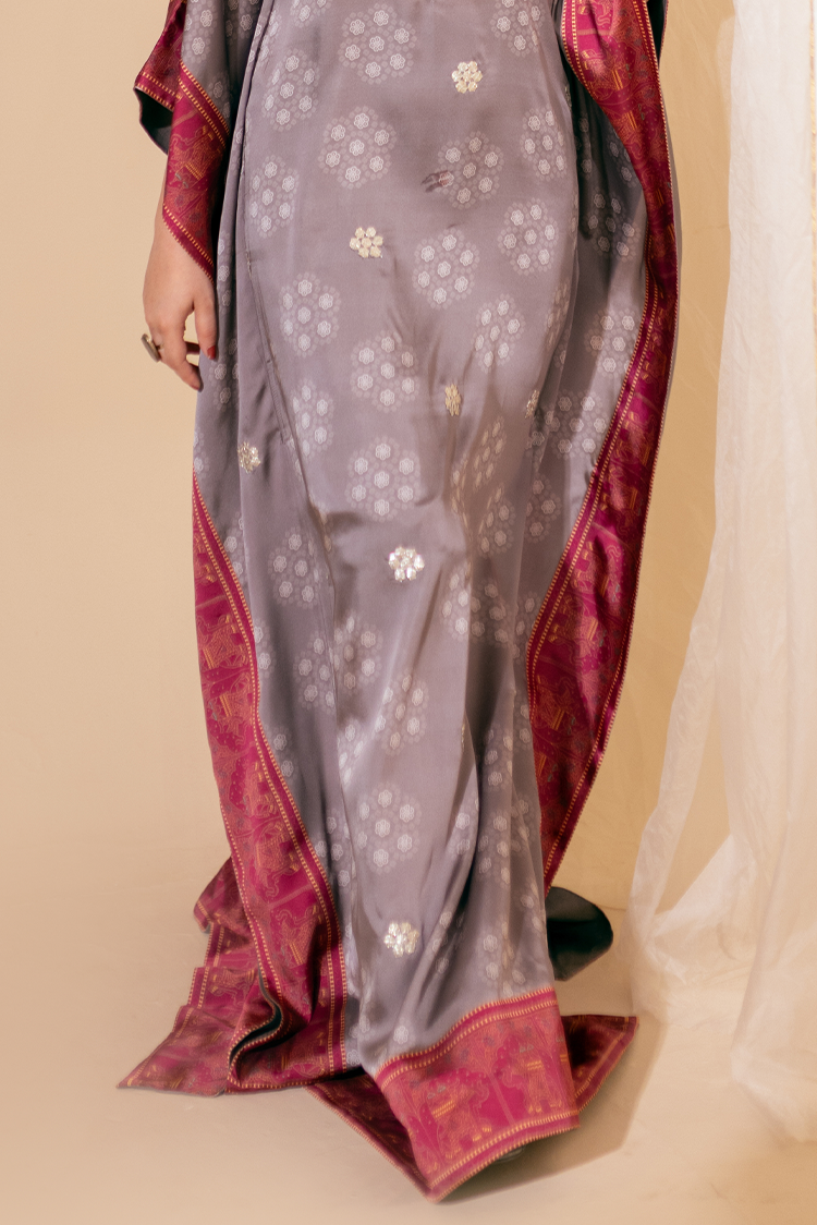 Picture of Fozia Khalid - Kaftaan Casual Pret Collection - Moonlit Kaftaan - Available at Raja Sahib