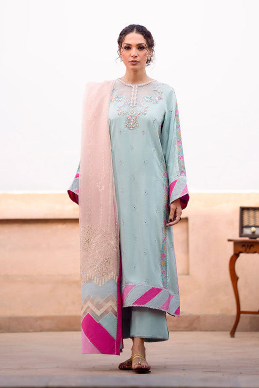 Picture of Fozia Khalid - Kahani Silk Vol IV - Amber - Available at Raja Sahib