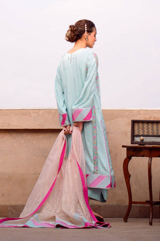 Picture of Fozia Khalid - Kahani Silk Vol IV - Amber - Available at Raja Sahib