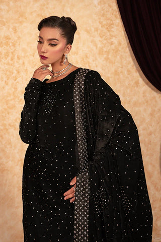 Picture of Fozia Khalid - Velvet Deck - Jewel - Available at Raja Sahib