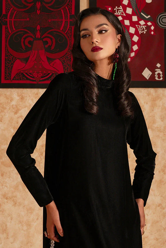 Picture of Fozia Khalid - Velvet Deck - Shadow - Available at Raja Sahib