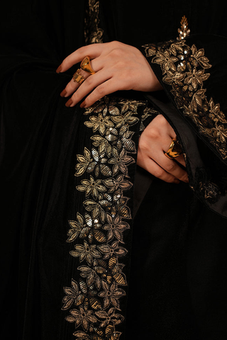 Picture of Velvet Deck Shawls - Ebony - Available at Raja Sahib