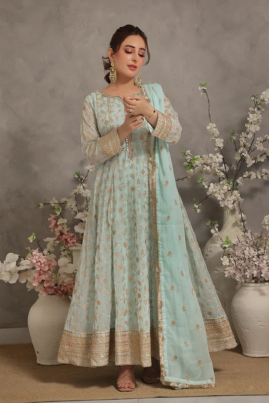 Alsiyaab - Adaa e Khaas - 3 Piece - Haani - Mint Green