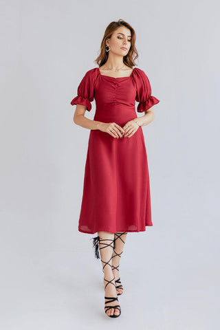 Picture of The Slay Wear - Western Top - Flaming Red Dress - Available at Raja Sahib