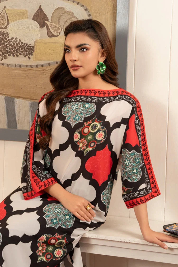 Picture of Stitch Vibes - Zebaish RTW Collection - 1 PC - Multi Batwing Shirt - Available at Raja Sahib