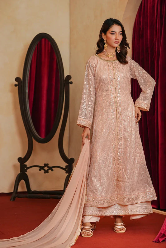 Alsiyaab - Adaa e Khaas - 3 Piece - Sana - Peach