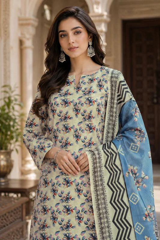Kleren - Digital Printed Doria Lawn - F-32 - Unstitched