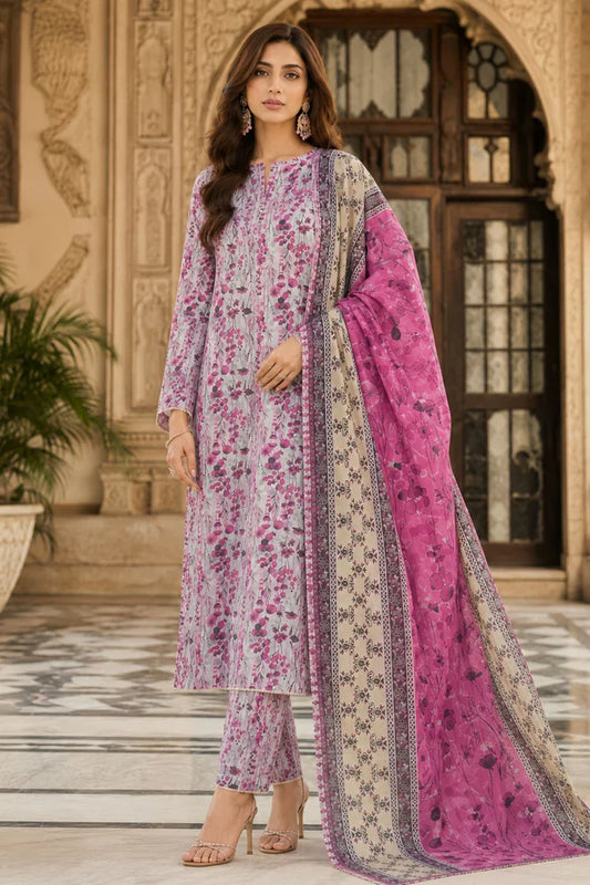 Kleren - Digital Printed Doria Lawn - F-38 - Unstitched