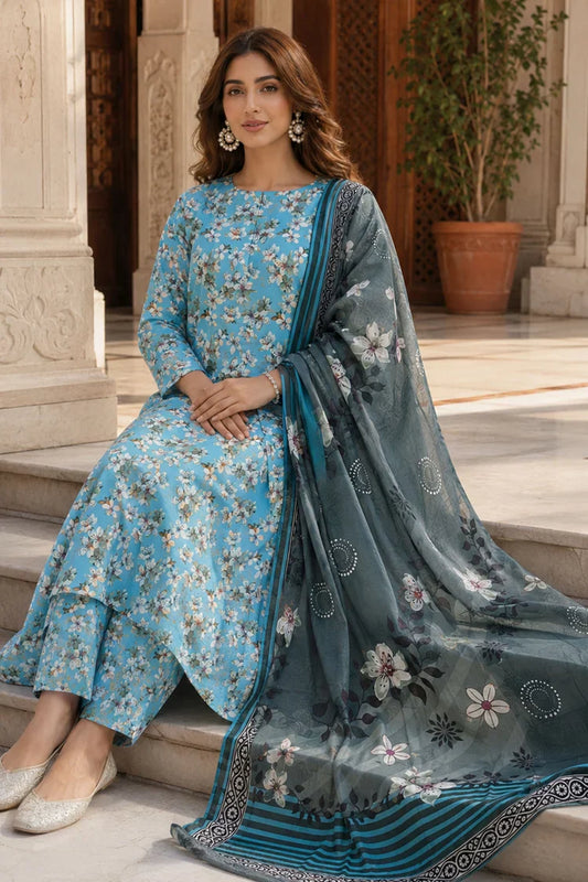 Kleren - Digital Printed Doria Lawn - F-40 - Unstitched