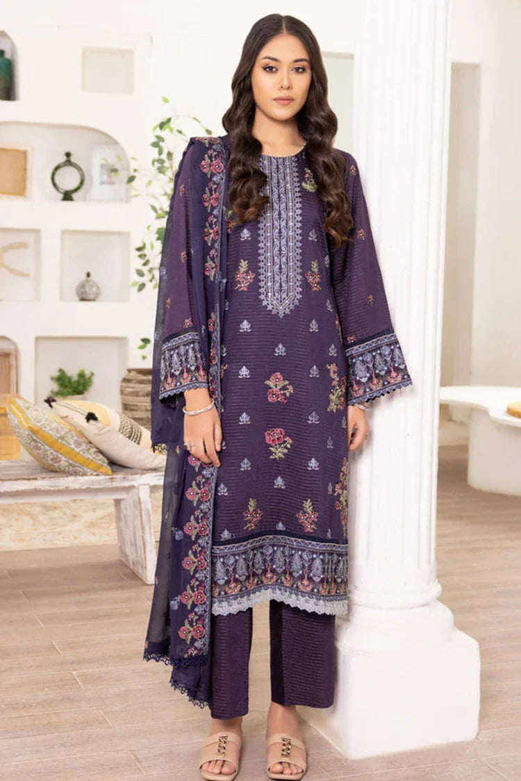 Picture of Kleren - Flora Embroidered Viscose Collection - F-21 - Available at Raja Sahib