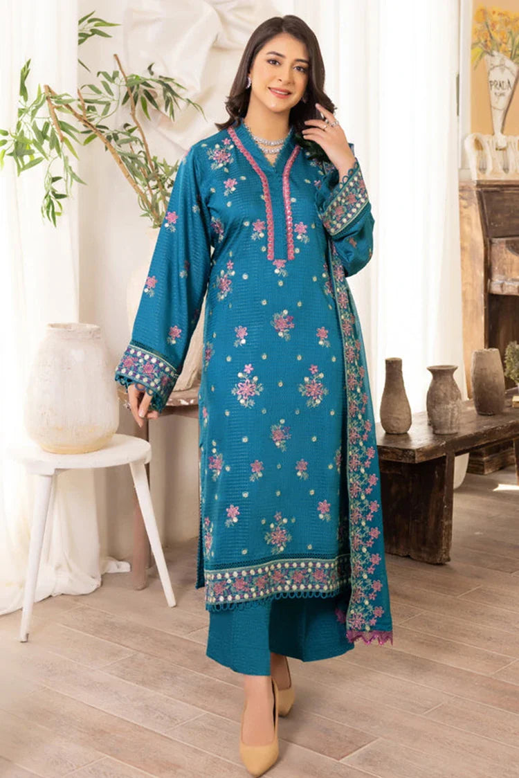 Picture of Kleren - Flora Embroidered Viscose Collection - F-23 - Available at Raja Sahib