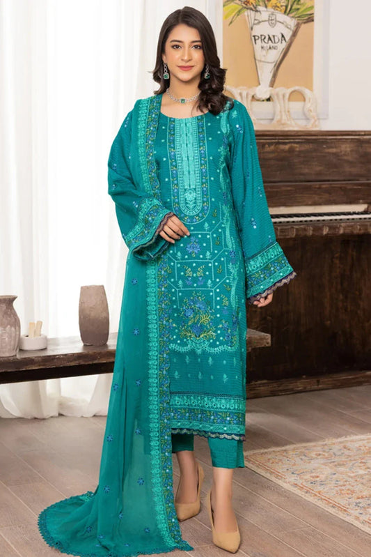 Picture of Kleren - Flora Embroidered Viscose Collection - F-26 - Available at Raja Sahib