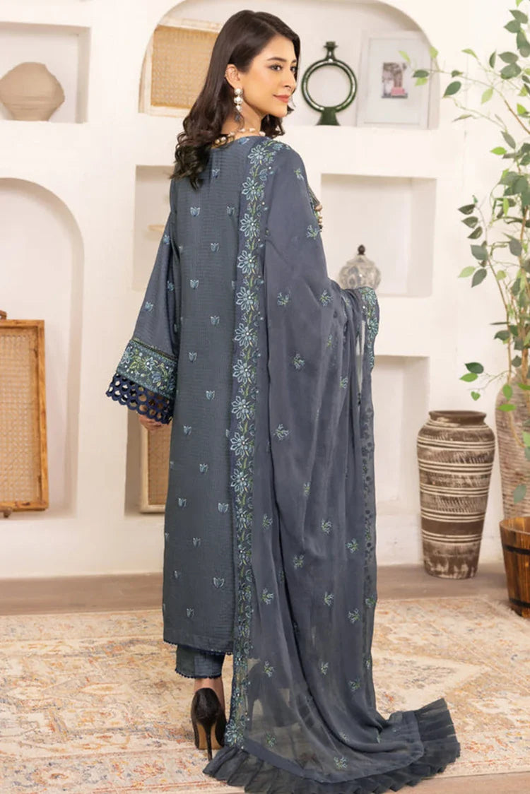 Picture of Kleren - Flora Embroidered Viscose Collection - F-28 - Available at Raja Sahib