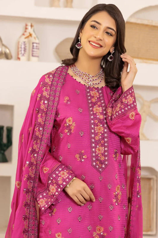 Picture of Kleren - Flora Embroidered Viscose Collection - F-29 - Available at Raja Sahib