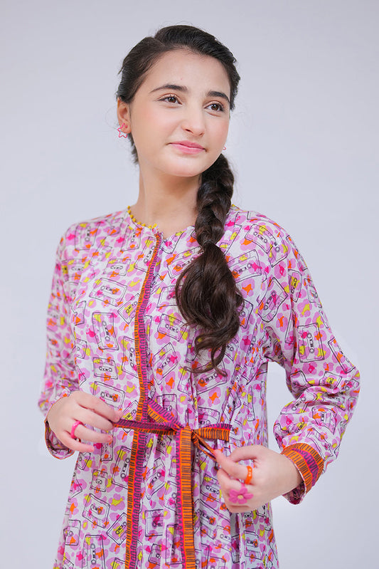 Picture of Senorita - GAA-02719 | White & Multicolor | Casual Kurta  | Cotton Lawn Printed - Available at Raja Sahib