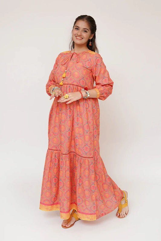 Senorita - Girls Eid Dress - Casual Maxi - Cotton Lawn Printed - GAA-03504