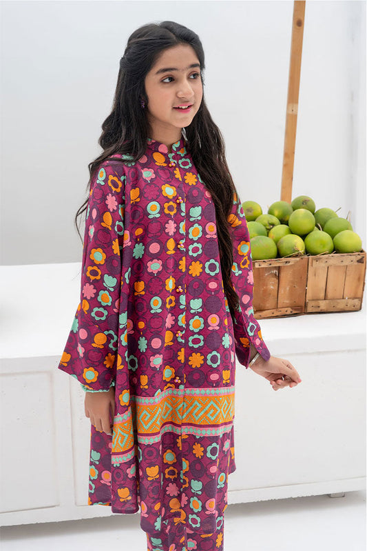 Senorita - GAC-02383 | Megenta & Multicolor | Casual 2 Piece Suit | Cotton Khaddar Printed