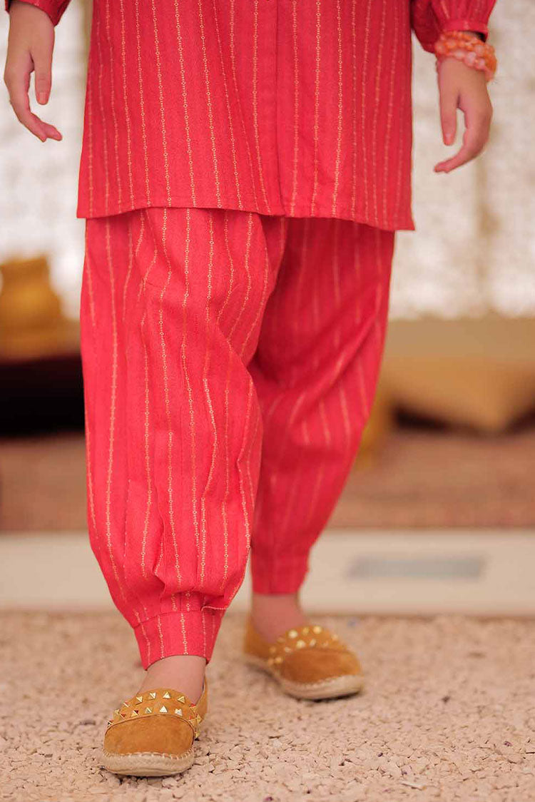 Picture of <!--bjc-->Senorita - GAC-02509 | Dark Peach & Gold | Casual 2 Piece Suit | Karandi Fabric - Available at Raja Sahib