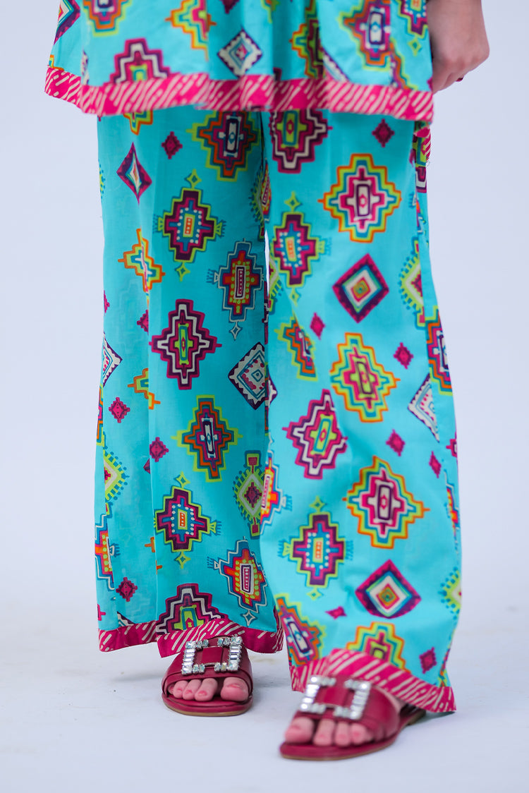 Picture of <!--cdq-->Senorita - GAC-02717 | Sea Green & Multicolor | Casual 2 Piece Suit | Cotton Lawn Printed - Available at Raja Sahib