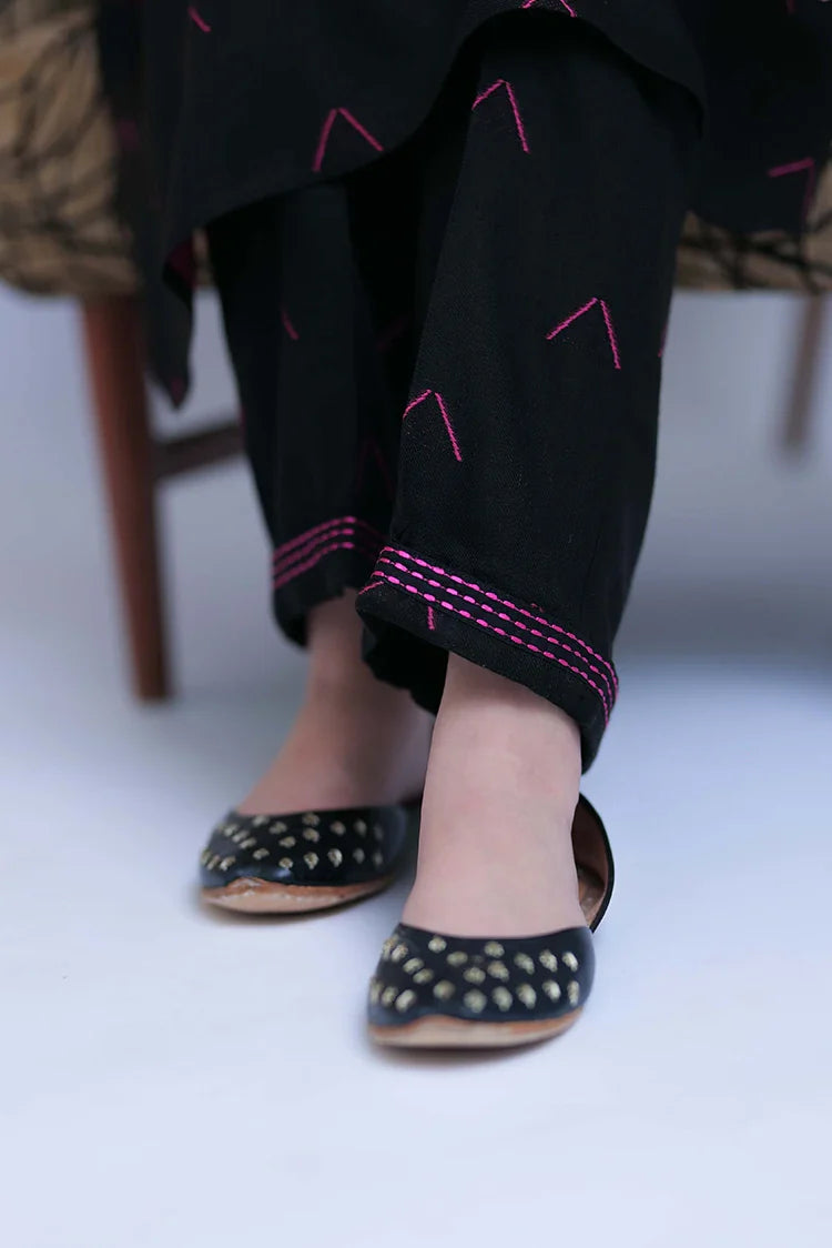 Picture of GAC-02771 | Black & Shocking Pink | Casual 3 Piece Suit   | Acrylic Fabric - Available at Raja Sahib