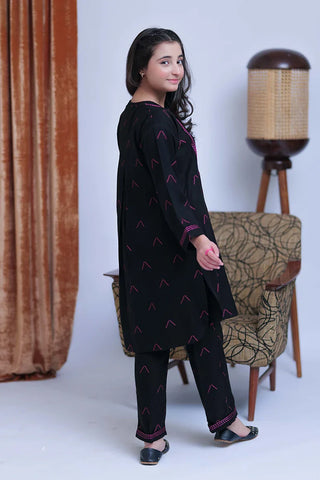 Picture of GAC-02771 | Black & Shocking Pink | Casual 3 Piece Suit   | Acrylic Fabric - Available at Raja Sahib