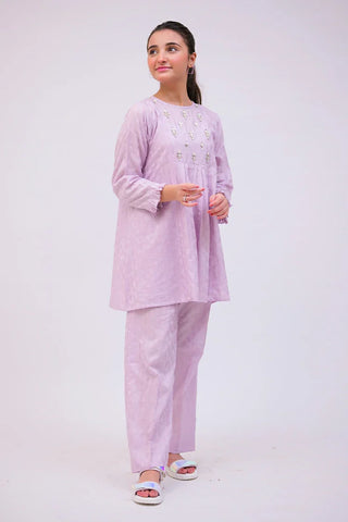 GAC-02779 | Light Purple | Casual 2 Piece Suit | Viscose Fabric Jacquard