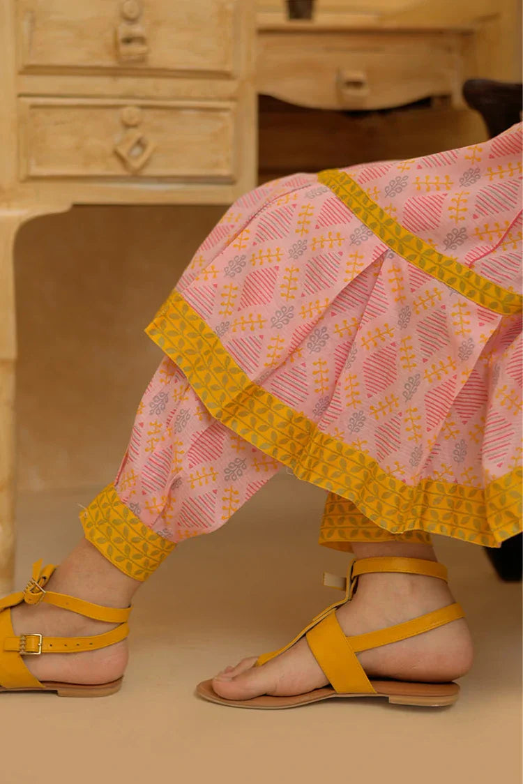 Picture of GAC-02808 | Pink & Multicolor | Casual 2 Piece Suit | Cotton Dobby Self - Available at Raja Sahib