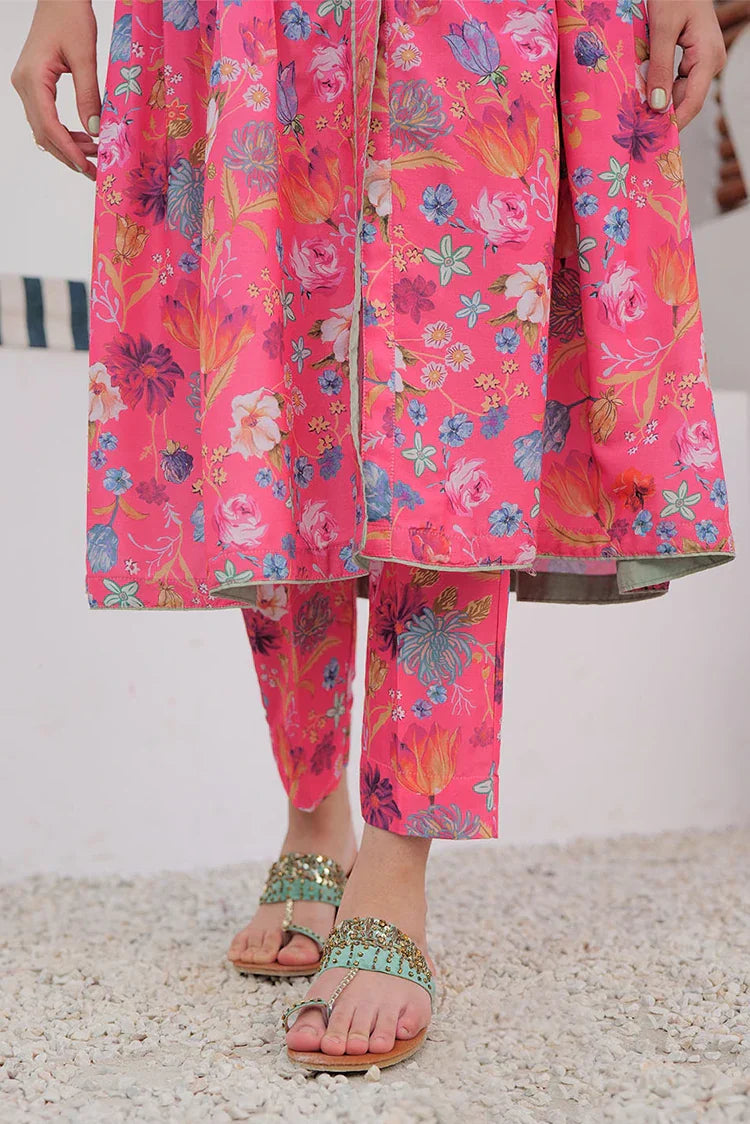 Picture of <!--aom-->GAC-02930 | Pink & Multicolor | Casual 2 Piece Suit | Polyester Lawn Printed - Available at Raja Sahib