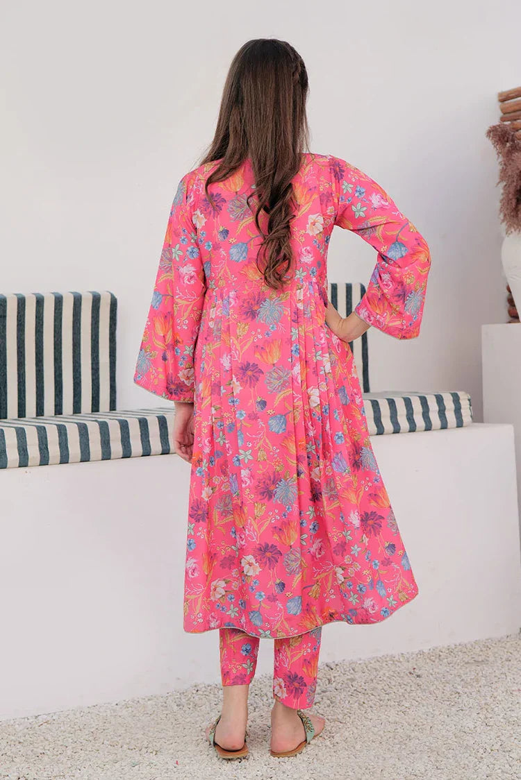 Picture of <!--aom-->GAC-02930 | Pink & Multicolor | Casual 2 Piece Suit | Polyester Lawn Printed - Available at Raja Sahib