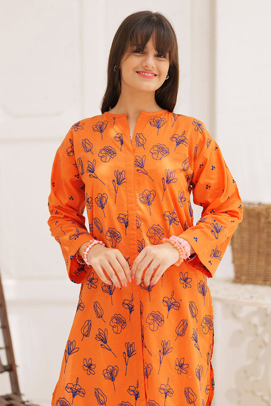 Senorita - GAD-02286 | Multicolor | Casual 3 Piece Suit  | Cotton Cambric Plain Combo