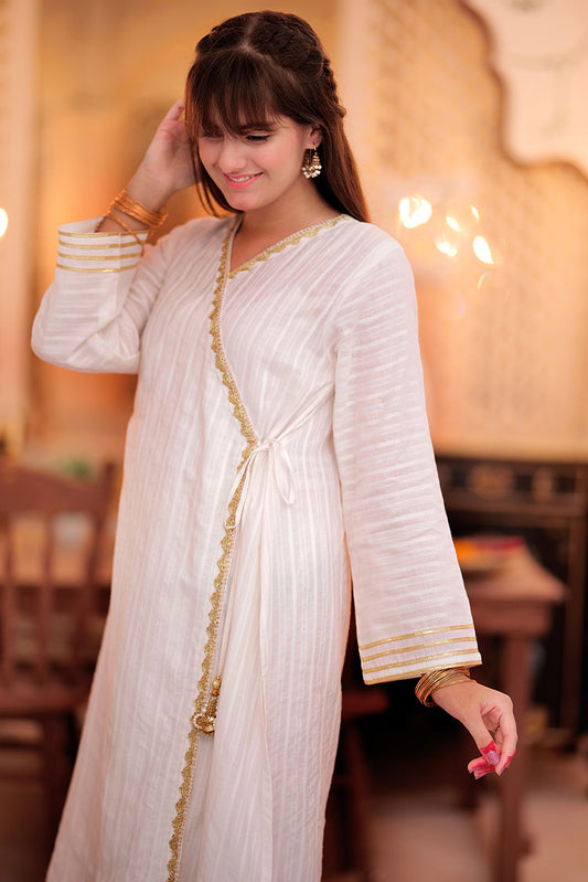 Senorita - GAD-02349 | White | Casual 3 Piece Suit  | Cotton Dobby