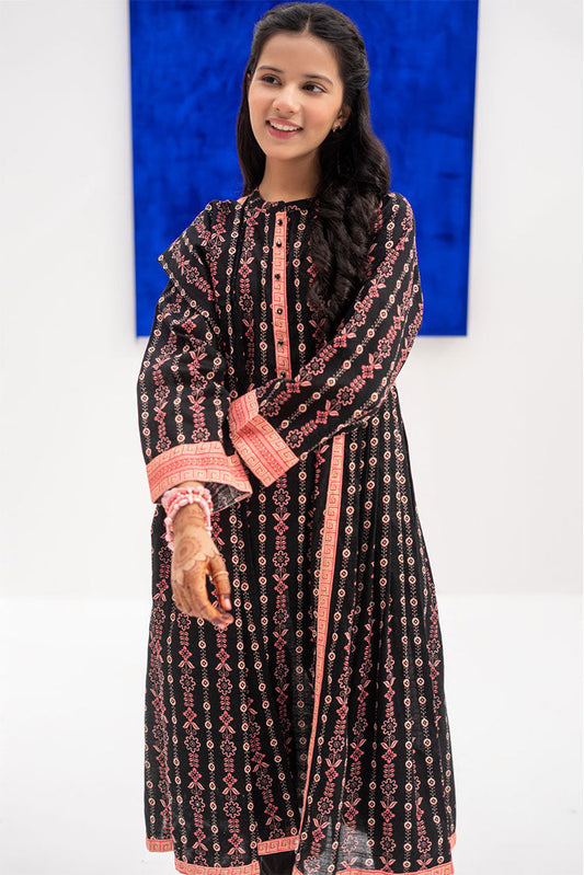 Senorita - GAD-02370 | Black &  Multicolor  | Casual 3 Piece Suit | Cotton Khaddar Printed