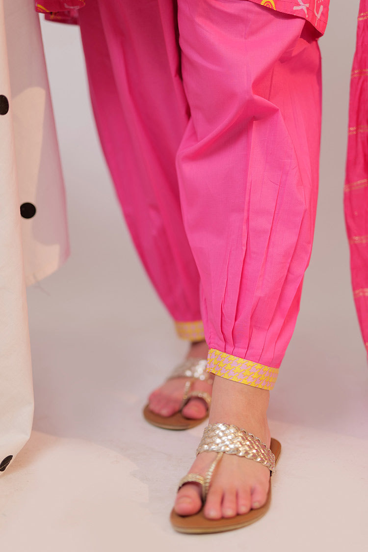 Picture of <!--byt-->Senorita - GAD-02520 | Pink & Multicolor | Casual 3 Piece Suit | Cotton Cambric - Available at Raja Sahib