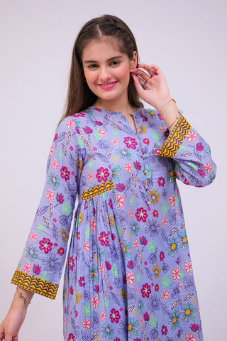 Picture of Senorita - GAD-02750 | Blue & Multicolor | Casual 3 Piece Suit | Cotton Lawn Printed - Available at Raja Sahib