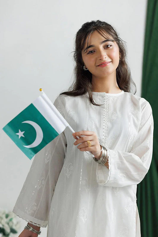 GAD-03135 | White | Casual 3 Piece Suit | Cotton Lawn Printed