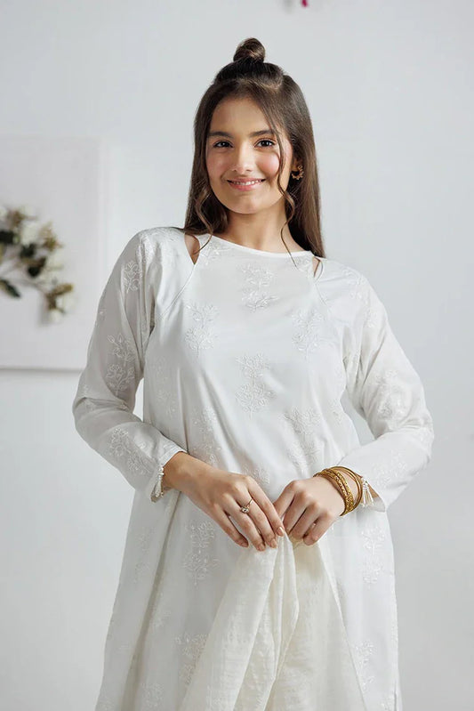 GAD-03139 | White | Casual 3 Piece Suit | Cotton Lawn Printed