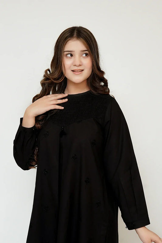 Senorita - Girls Eid Dress - Black - Casual 3 Piece Suit - GAD-03491