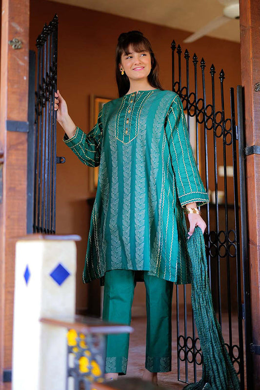 Senorita - GBD-02285 | Green & Gold | Casual 3 Piece Suit  | Cotton Jacquard