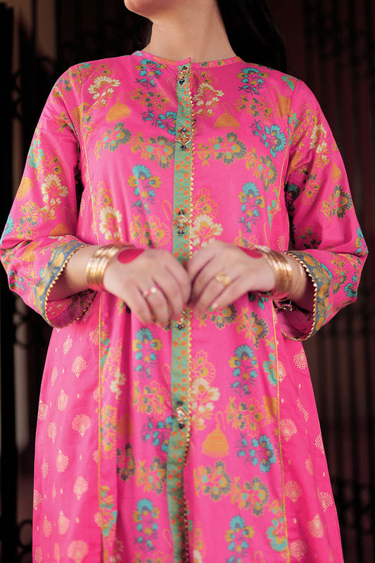 Senorita - GBD-02320 | Shocking Pink & Multicolor | Casual 3 Piece Suit  | Cotton Gold Printed Lawn