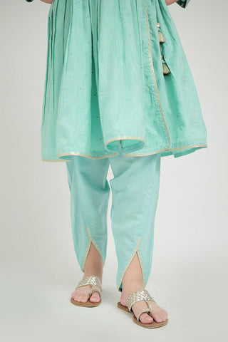 Senorita - GBD-02666 | Sea Green & Gold | Casual Plus 3 Piece Suit  | Viscose Jacquard Flament