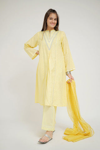 GBD-02703 | Yellow & Silver | Casual Plus 3 Piece Suit  | Viscose Jacquard Filament