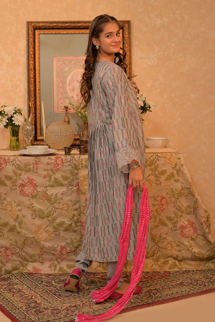 Picture of <!--aoo-->GBD-02900 | Gray & Multicolor | Casual Plus 3 Piece Suit | Viscose Filament Jacquard - Available at Raja Sahib