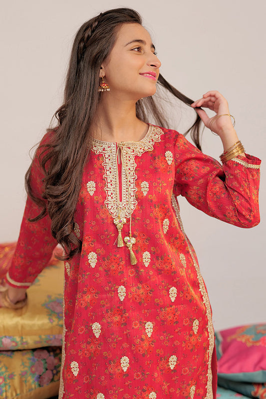 Senorita - GDD-02375 | Shocking Pink & Multicolor | Formal 3 Piece Suit | Banarsi Masuri